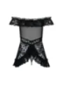 Flores Babydoll & Tanga Schwarz von Obsessive