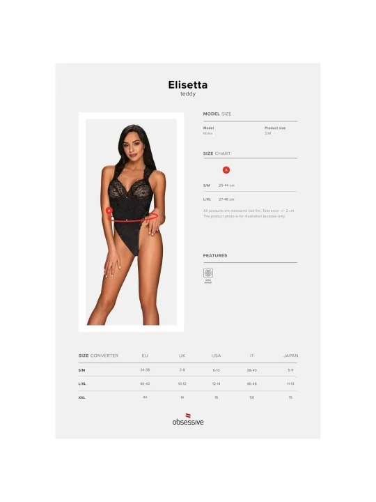 Elisetta Body Schwarz von Obsessive