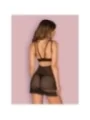 Allastia Chemise & Tanga Schwarz von Obsessive