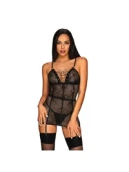 Basitta Chemise & Tanga Schwarz von Obsessive