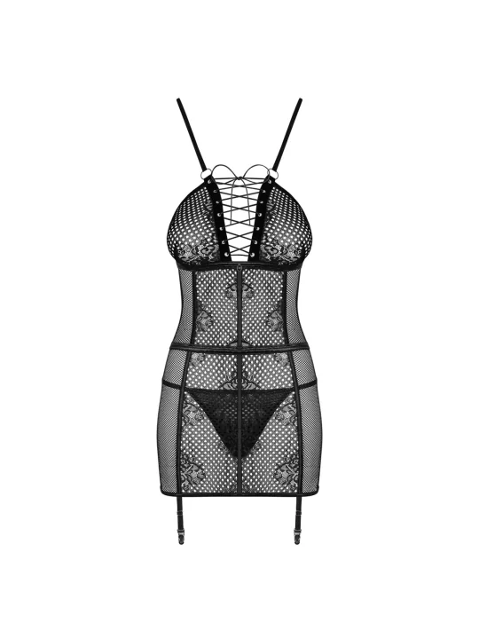 Basitta Chemise & Tanga Schwarz von Obsessive