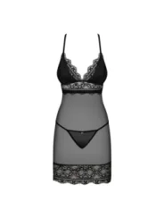 Renelia Chemise & Tanga Schwarz von Obsessive