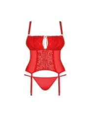 Blossmina Korsett & Tanga Rot von Obsessive