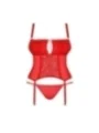 Blossmina Korsett & Tanga Rot von Obsessive