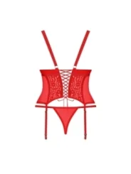 Blossmina Korsett & Tanga Rot von Obsessive