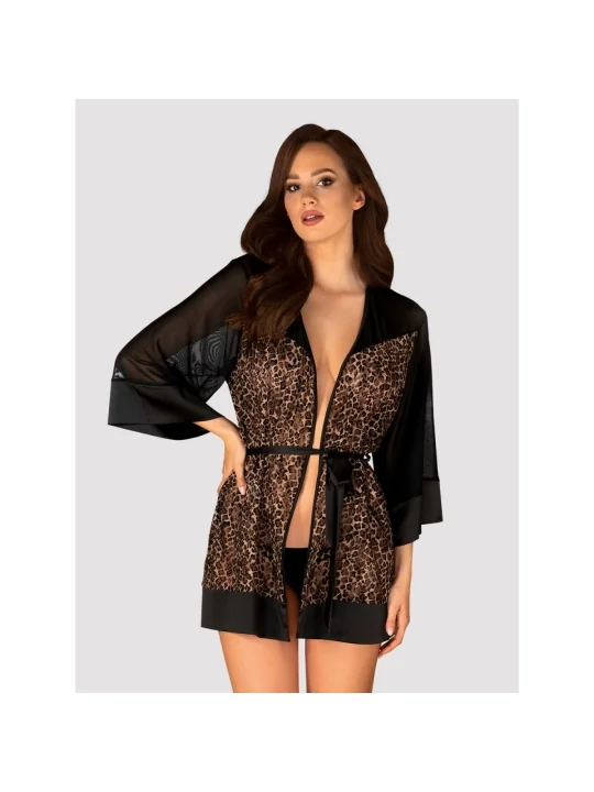 Allunes Negligee Schwarz-Leo von Obsessive