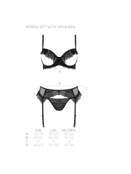 Eco Kerria 3er Set mit Ouvert Bh Schwarz von Passion Eco Collection