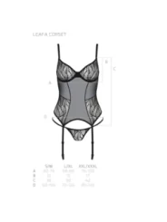 Eco Leafa Korsett & Tanga Schwarz von Passion Eco Collection