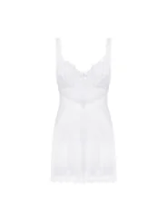 Amor Blanco Underwire Chemise & Tanga Weiß von Obsessive