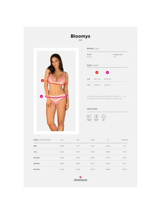 Bloomys 2er Set Pink-Weiß von Obsessive