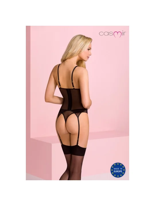 Denerys Korsett & Tanga schwarz von Casmir