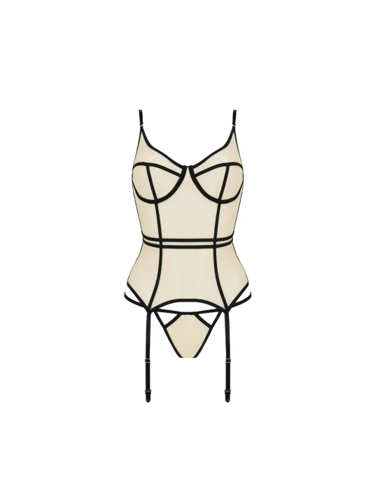 Serara Korsett & Tanga Beige von Passion-Exklusiv