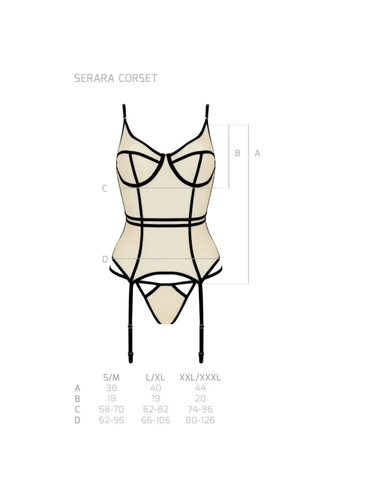 Serara Korsett & Tanga Beige von Passion-Exklusiv