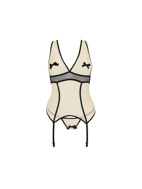 Viena Korsett & Tanga Beige von Passion-Exklusiv