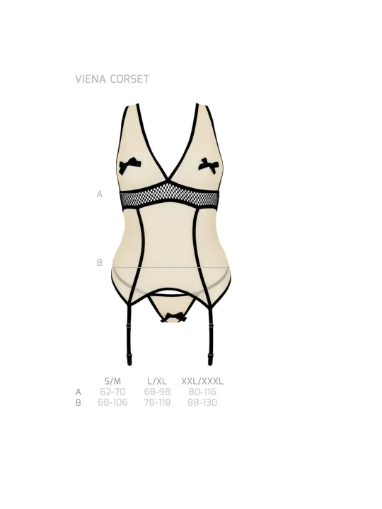 Viena Korsett & Tanga Beige von Passion-Exklusiv