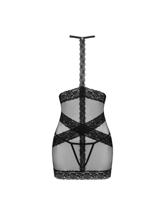 Lacrisia Chemise & Tanga Schwarz von Obsessive