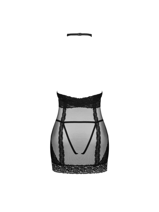 Lacrisia Chemise & Tanga Schwarz von Obsessive