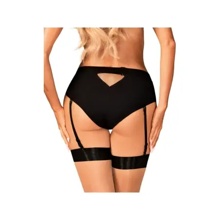 Editya Garter Höschen schwarz von Obsessive