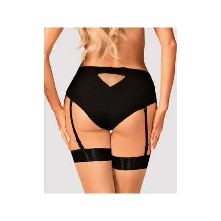 Editya Garter Höschen schwarz von Obsessive