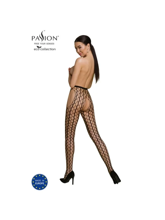 Eco Strumpfhose Ouvert S007 schwarz von Passion Eco Collection