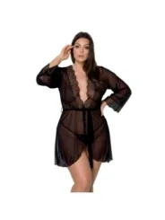 Amberly Size Plus Negligee Schwarz von Passion Size Plus