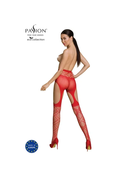 Eco Straps-Strumpfhose S005 Rot von Passion Eco Collection