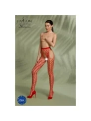 Eco Strumpfhose Ouvert S007 Rot von Passion Eco Collection