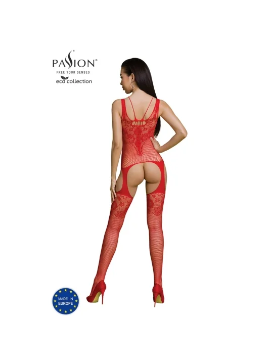 Eco Bodystocking Bs011 Rot von Passion Eco Collection