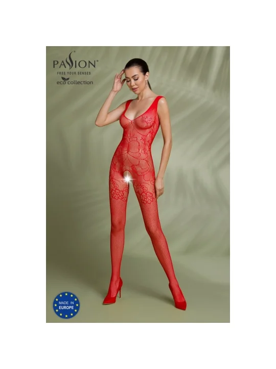 Eco Bodystocking Bs012 Rot von Passion Eco Collection