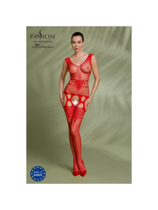 Eco Bodystocking Bs014 Rot von Passion Eco Collection