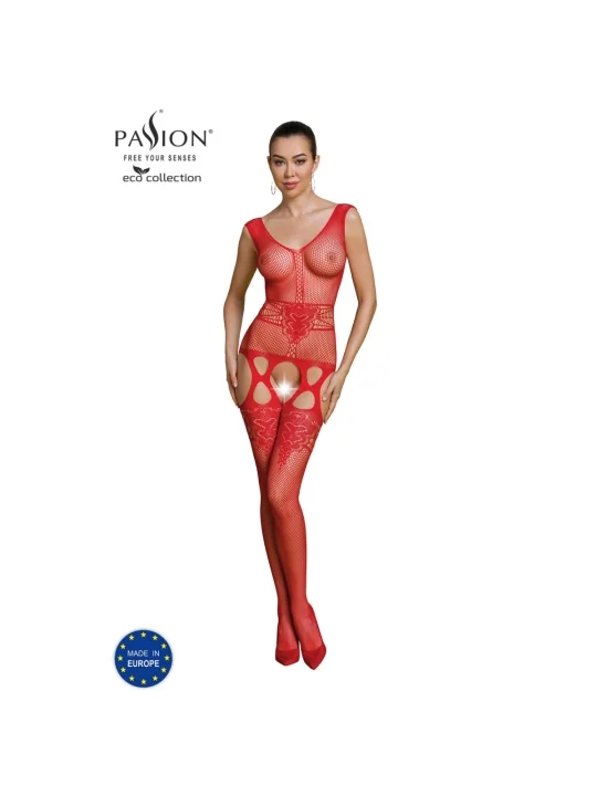 Eco Bodystocking Bs014 Rot von Passion Eco Collection