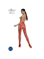 Eco Strumpfhose Ouvert S001 Rot von Passion Eco Collection