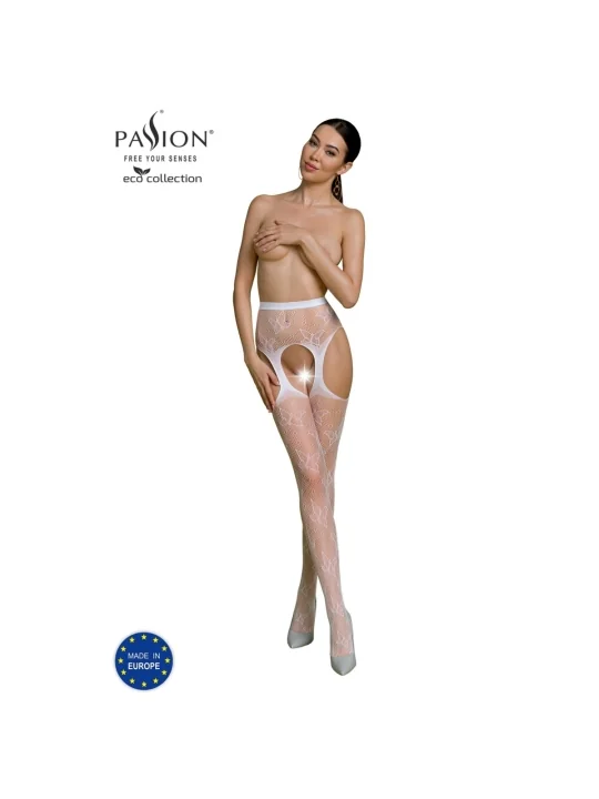 Eco Strumpfhose Ouvert S001 weiß von Passion Eco Collection