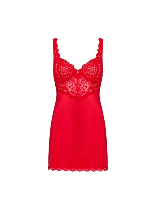 Amor Cherris Chemise & Tanga Rot von Obsessive