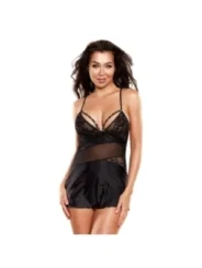 Babydoll & String Schwarz V-10479 von Axami