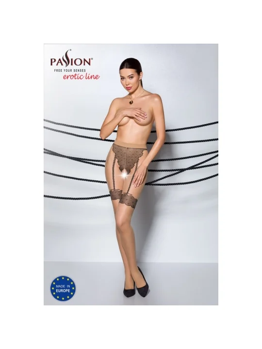 Strumpfhose Ouvert Beige 016 von Passion-Exklusiv