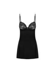 Serena Love Chemise & Tanga Schwarz von Obsessive