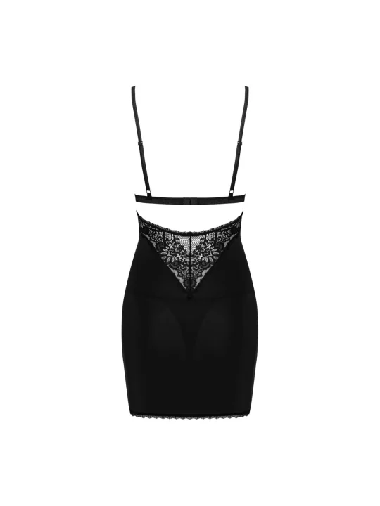 Maderris Chemise & Tanga Schwarz von Obsessive