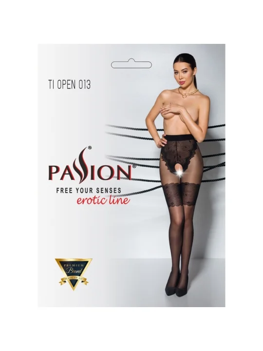 Strumpfhose Ouvert Schwarz 013 von Passion-Exklusiv