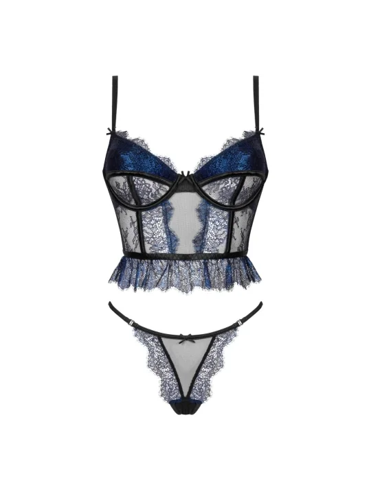 Saphira 2-Tlg. Set Blau/Schwarz von Beauty Night Fashion