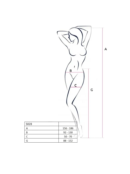 Ouvert-Strumpfhose Rot S028 von Passion Exklusiv