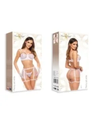 Peony 3-tlg. Dessous Set weiss von Beauty Night