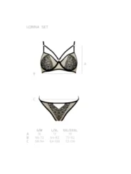 Lorina 2er Set beige-schwarz von Passion-Exklusiv