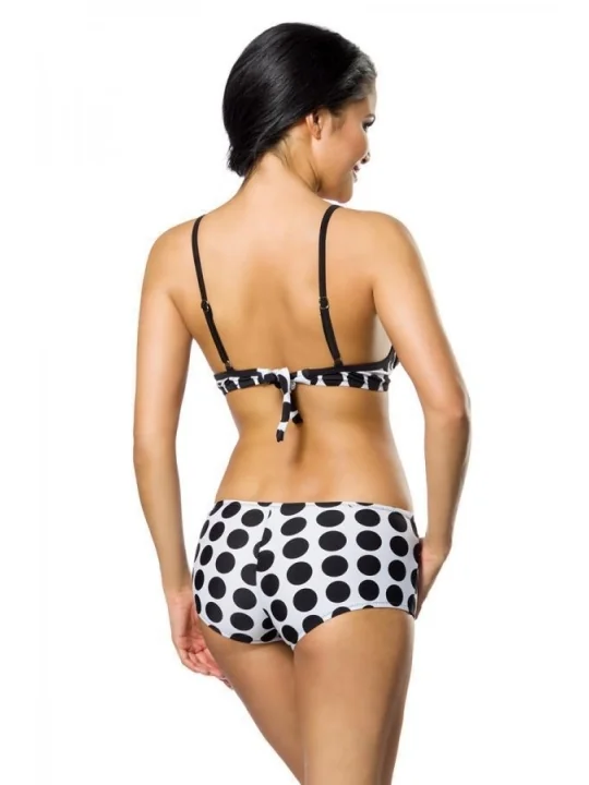 Push-Up-Bikini-Set weiß/schwarz