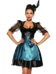 Dirndl schwarz/türkis