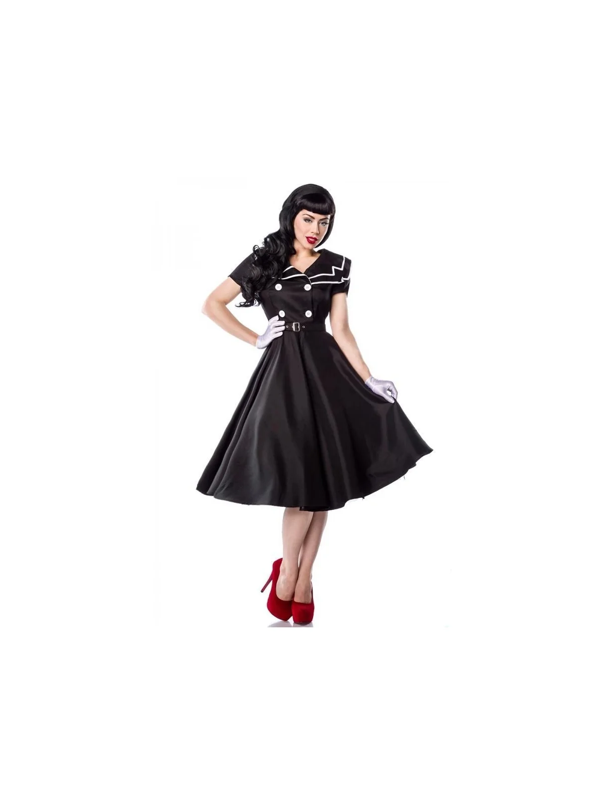 Rockabilly-Kleid schwarz/weiß