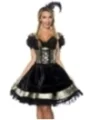 Premium Dirndl aus edlem Jacquard Stoff grün/schwarz von Dirndline