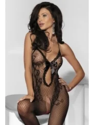 Bodystocking aus Netz schwarz