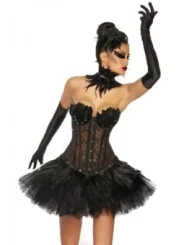 Black Swan / White Swan Corsage schwarz