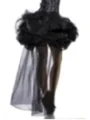 Ballon-Rock aus Organza schwarz